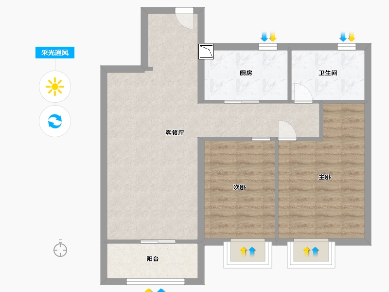 山东省-青岛市-中建锦绣城-68.00-户型库-采光通风