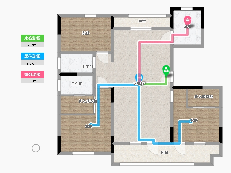 山东省-青岛市-碧海方舟-132.01-户型库-动静线