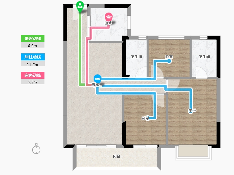 安徽省-亳州市-鸿业城市森林-91.50-户型库-动静线