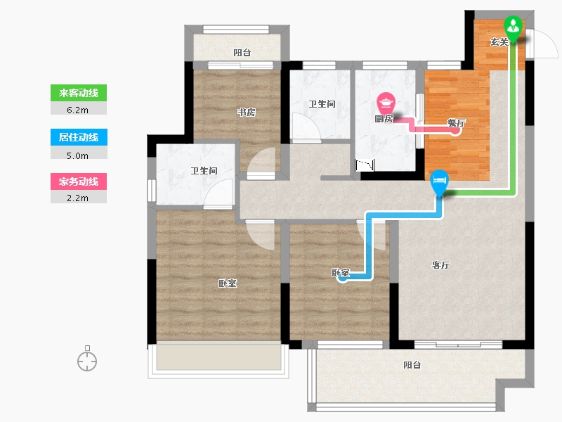 安徽省-宿州市-新华·御府-88.00-户型库-动静线