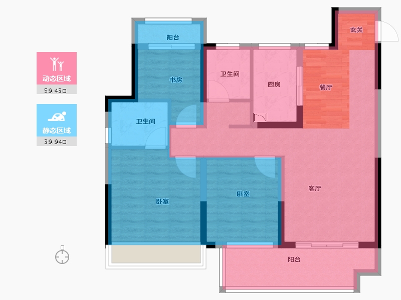 安徽省-宿州市-新华·御府-88.00-户型库-动静分区