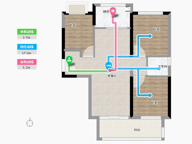 福建省-漳州市-保利李白的院子-74.00-户型库-动静线