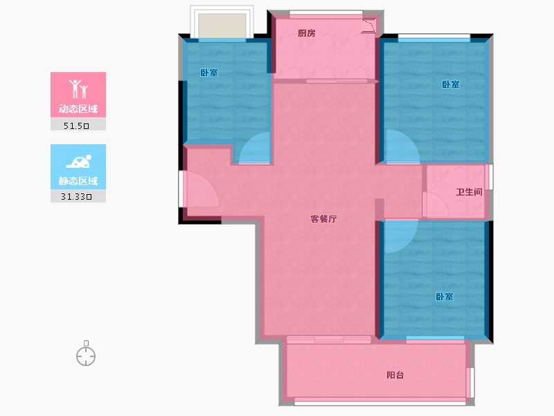 福建省-漳州市-保利李白的院子-74.00-户型库-动静分区