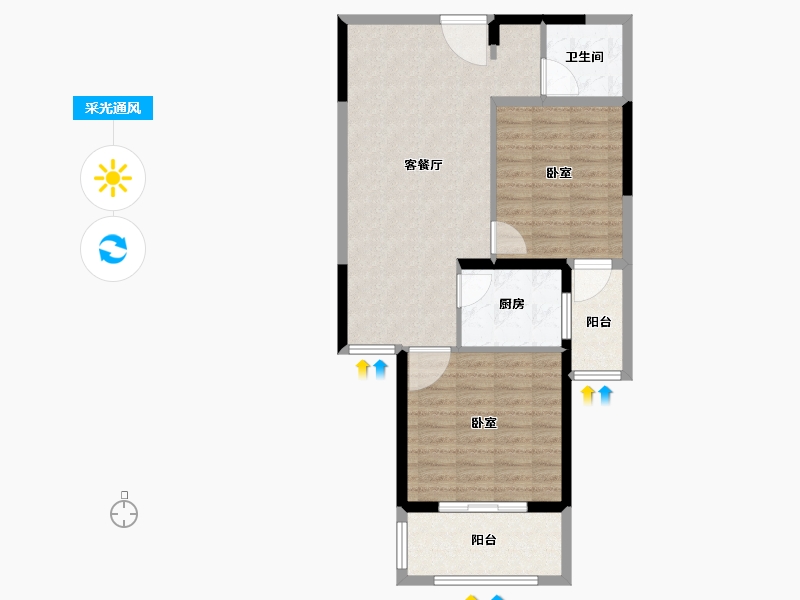 河南省-郑州市-花漾里-77.07-户型库-采光通风