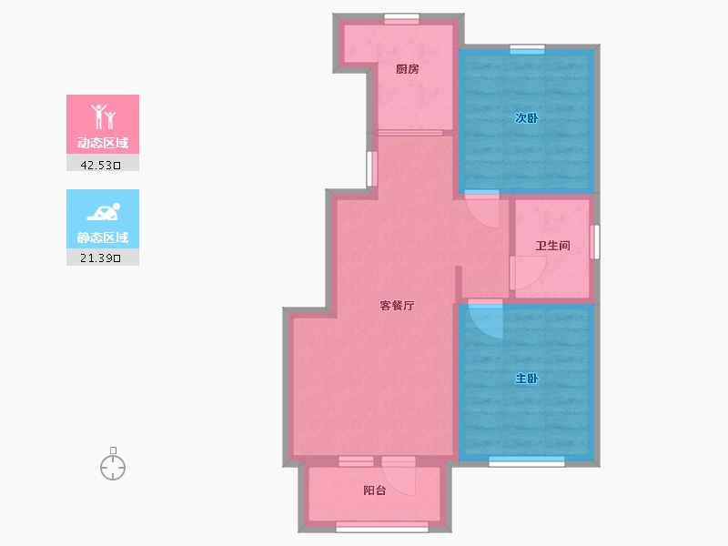 山东省-青岛市-萃英花园-56.06-户型库-动静分区