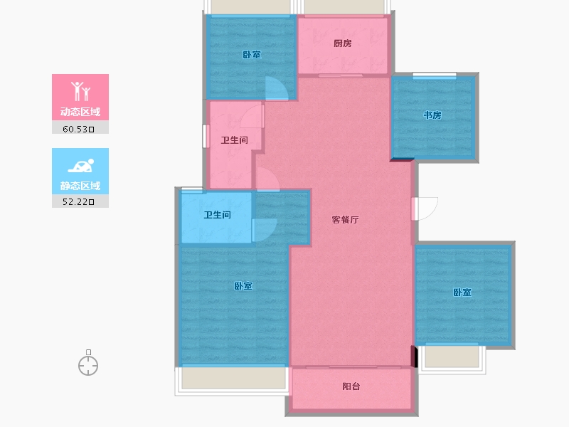 浙江省-湖州市-祥生东方樾-103.10-户型库-动静分区