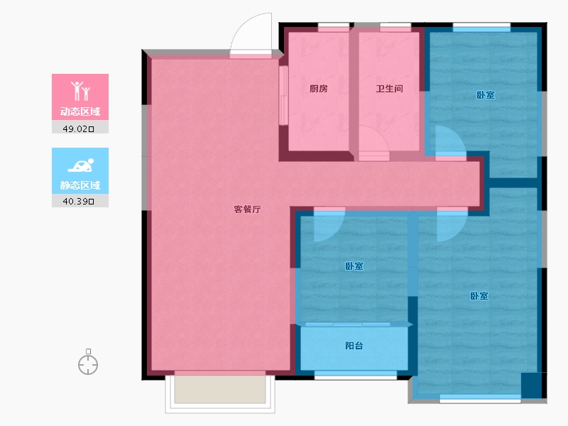 山东省-滨州市-惠众·丽景国际-78.64-户型库-动静分区