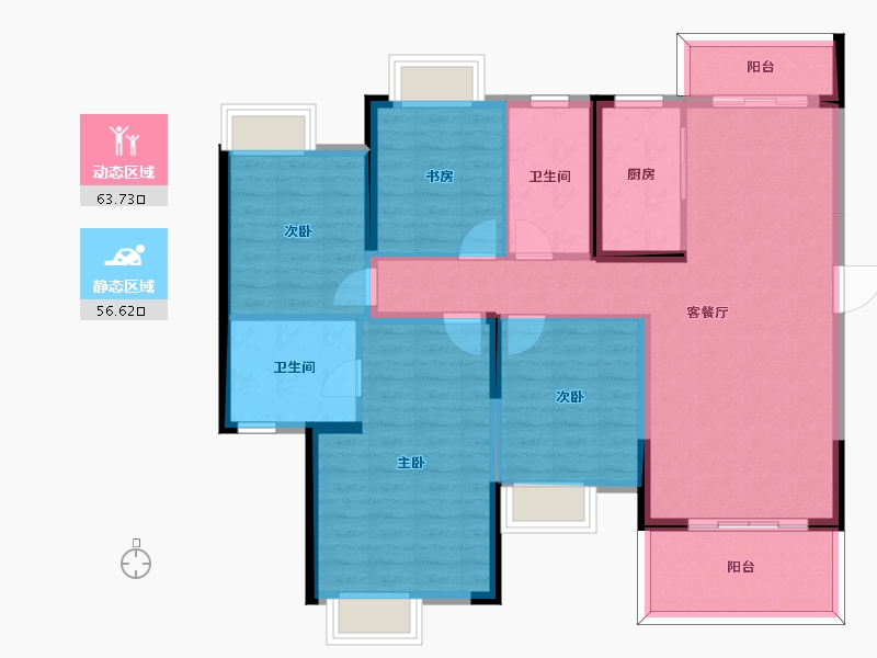 江西省-景德镇市-新力帝泊湾-109.15-户型库-动静分区