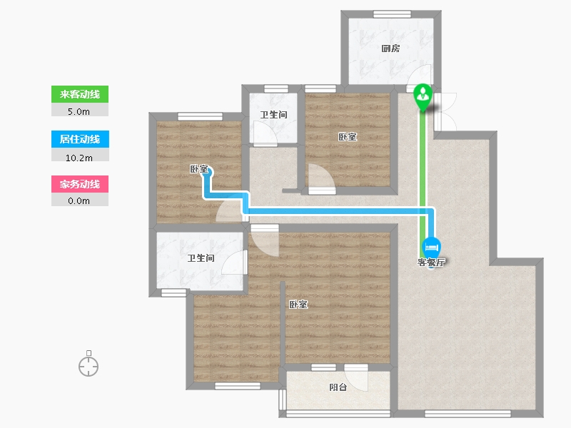 新疆维吾尔自治区-乌鲁木齐市-紫金城东湖左岸-103.88-户型库-动静线