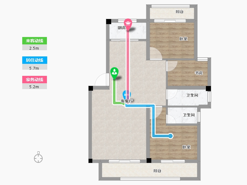 福建省-漳州市-宏都·尚城-84.00-户型库-动静线