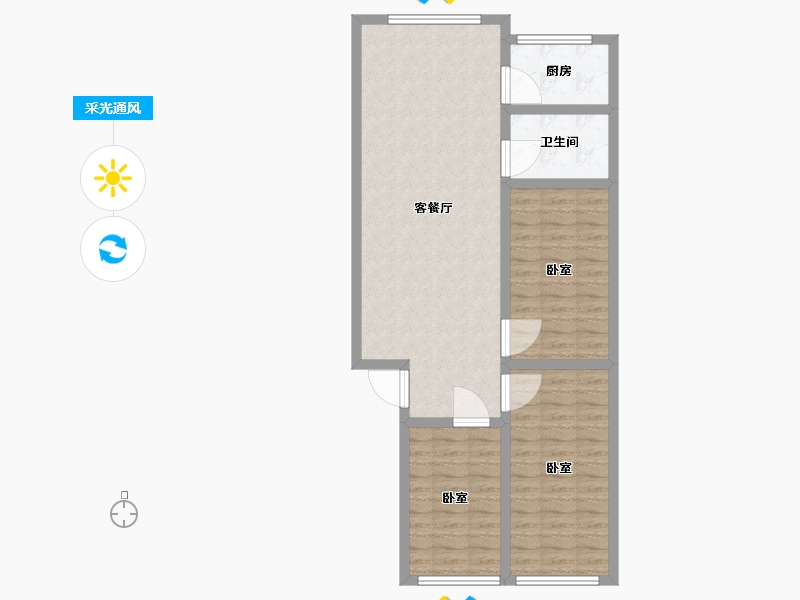 山东省-滨州市-沾化富源家园-84.79-户型库-采光通风