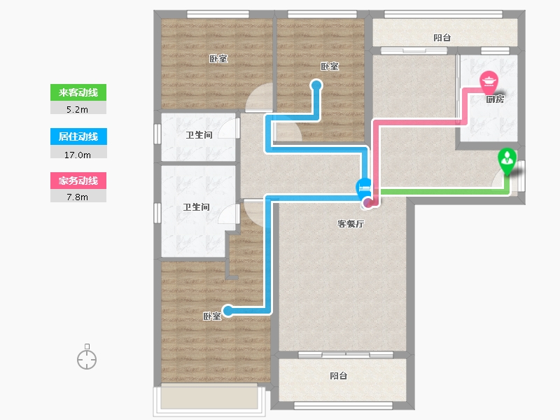 山东省-菏泽市-菏泽文化城-113.00-户型库-动静线