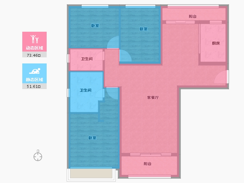 山东省-菏泽市-菏泽文化城-113.00-户型库-动静分区