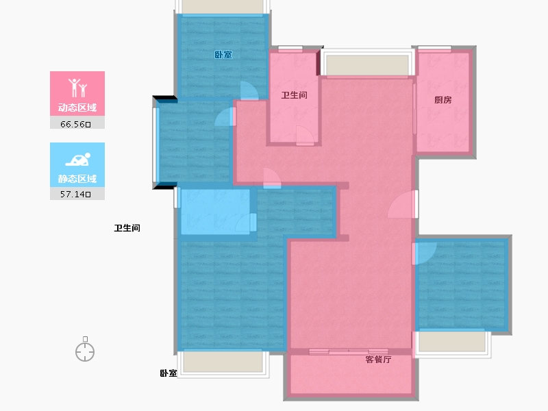 浙江省-湖州市-祥生东方樾-110.19-户型库-动静分区