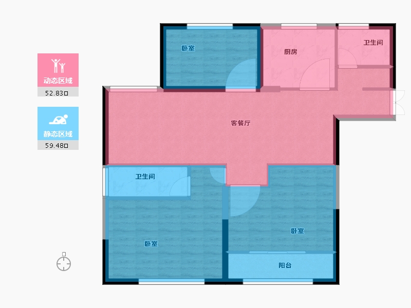 山东省-菏泽市-亿联世贸中心-101.99-户型库-动静分区