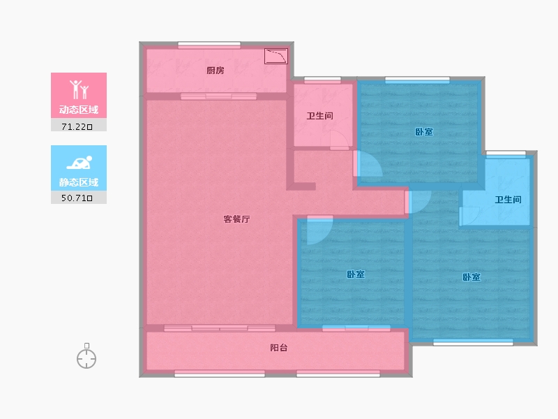 山东省-菏泽市-东翼国际-109.00-户型库-动静分区