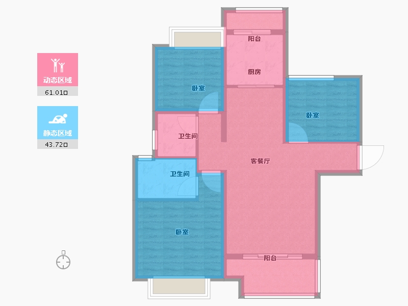 浙江省-绍兴市-农房澜山-94.01-户型库-动静分区