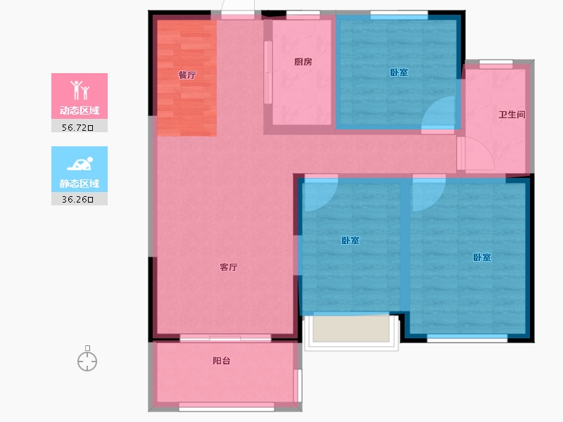 安徽省-宿州市-泗县桂花苑-82.90-户型库-动静分区