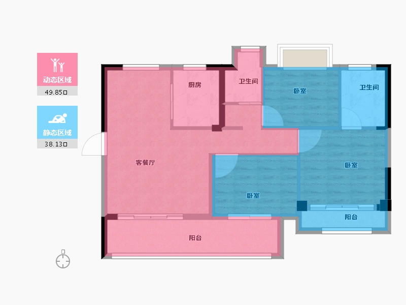 福建省-漳州市-瀚海五凤城-79.00-户型库-动静分区