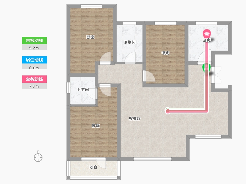 新疆维吾尔自治区-乌鲁木齐市-紫金城东湖左岸-99.81-户型库-动静线