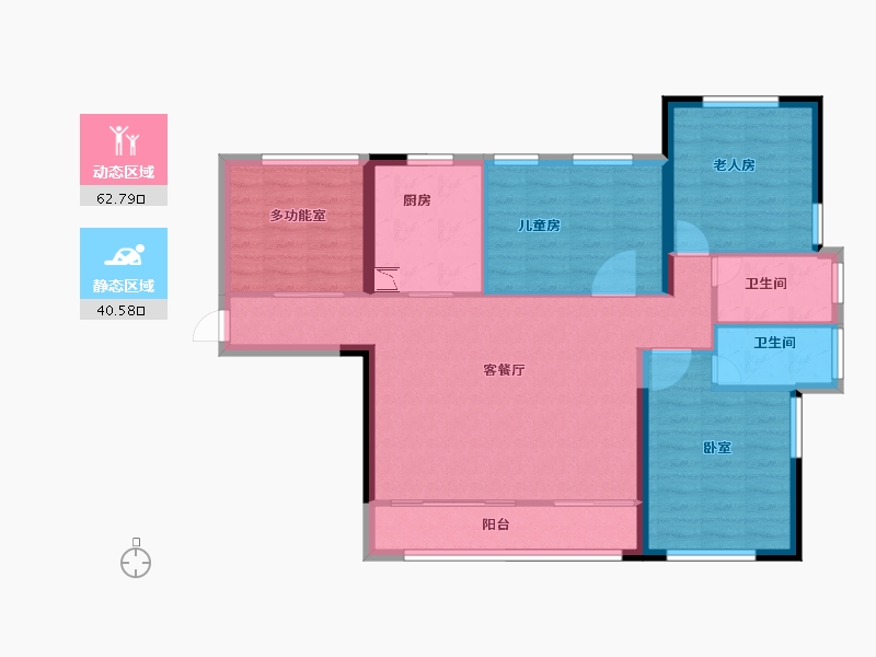 福建省-宁德市-中茵・外滩1号-93.00-户型库-动静分区