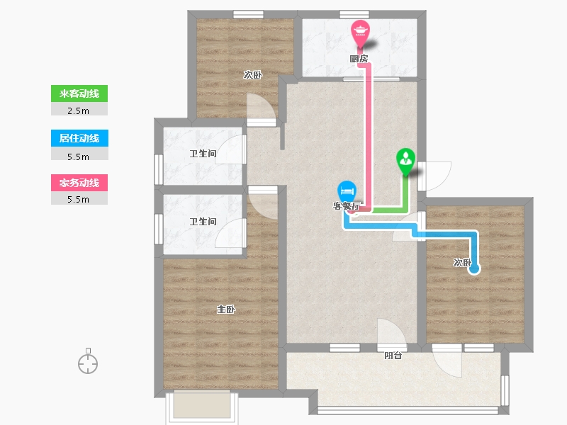 山东省-青岛市-越秀天悦海湾-92.00-户型库-动静线