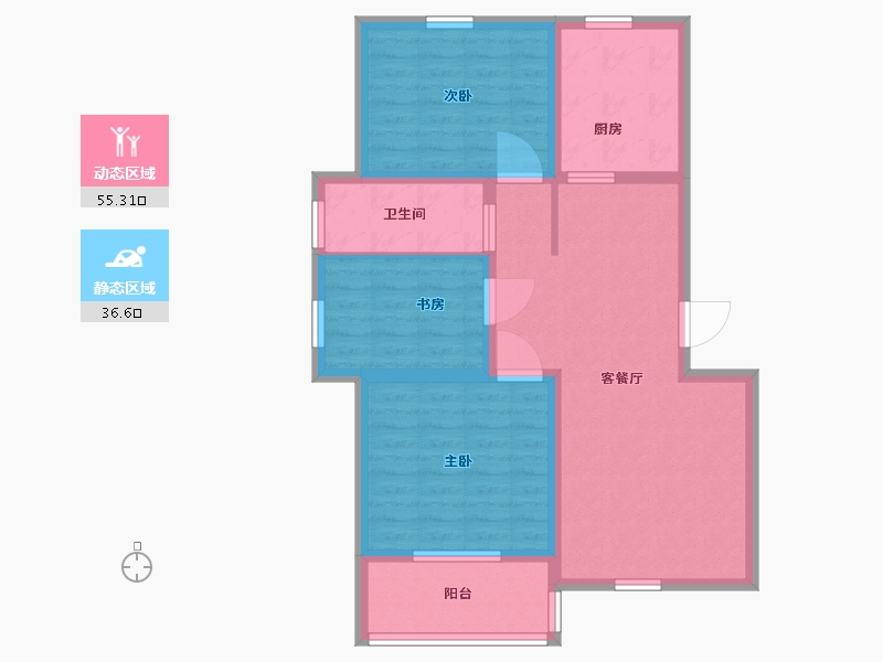 山东省-青岛市-当代华府-82.01-户型库-动静分区