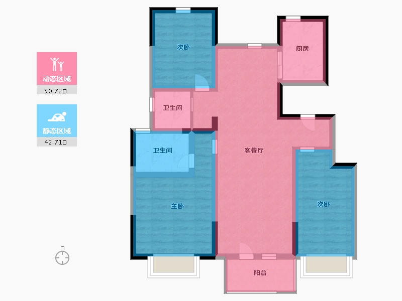 山东省-青岛市-当代华府-81.99-户型库-动静分区