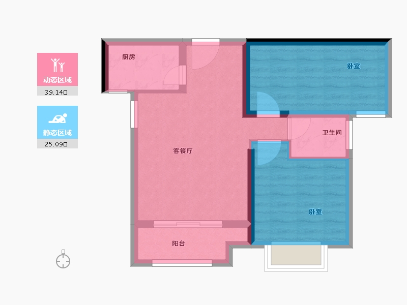 福建省-漳州市-福晟钱隆公馆-57.00-户型库-动静分区