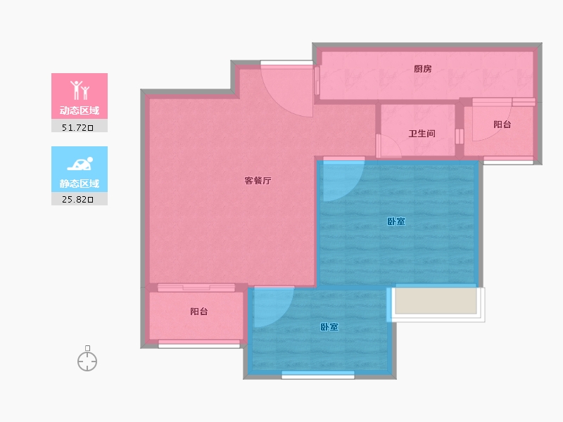 山东省-菏泽市-菏泽文化城-70.00-户型库-动静分区