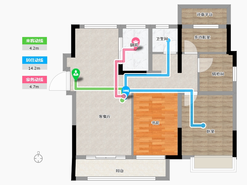 安徽省-合肥市-信达万振东方樾府-89.00-户型库-动静线