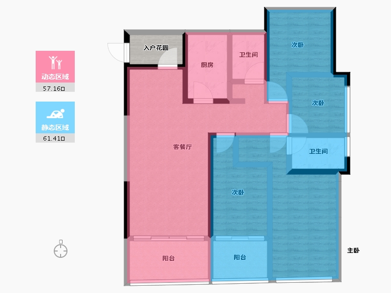 福建省-南平市-绿欧·香槟城-108.00-户型库-动静分区