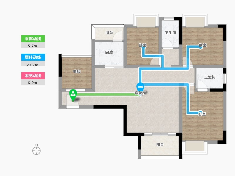 江西省-景德镇市-江中·盛世峰景-90.52-户型库-动静线