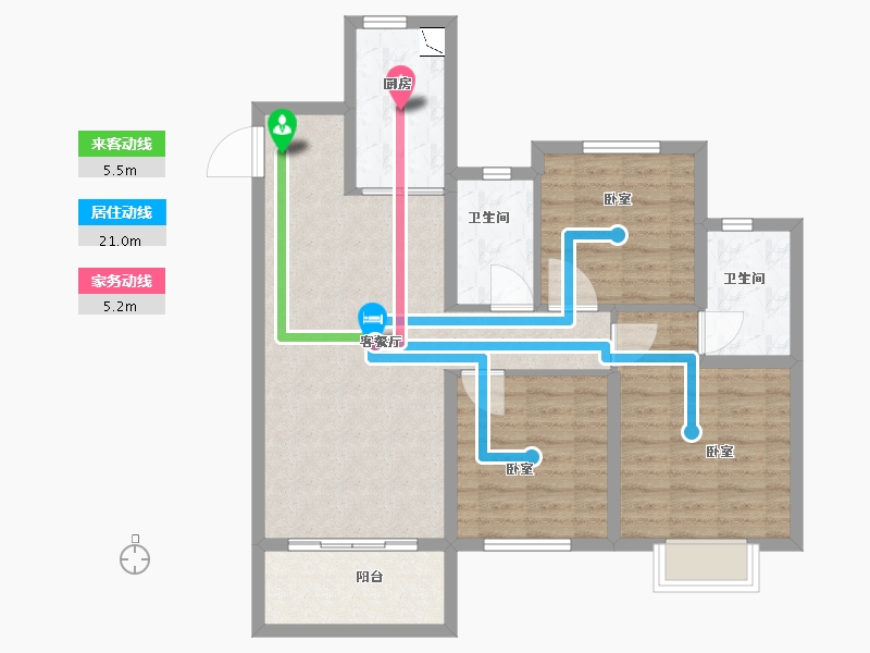 安徽省-合肥市-中海嶺湖湾-87.00-户型库-动静线