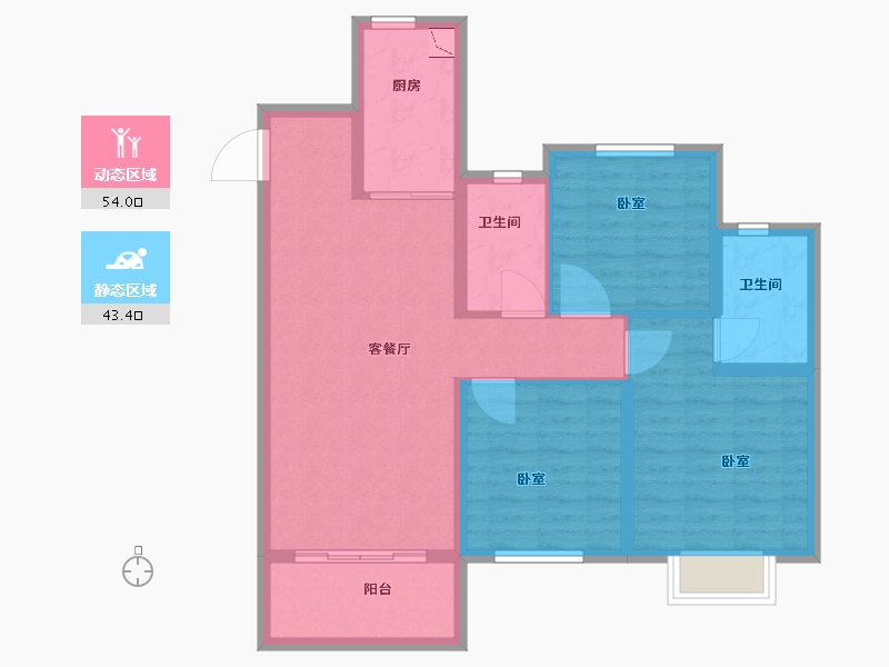 安徽省-合肥市-中海嶺湖湾-87.00-户型库-动静分区