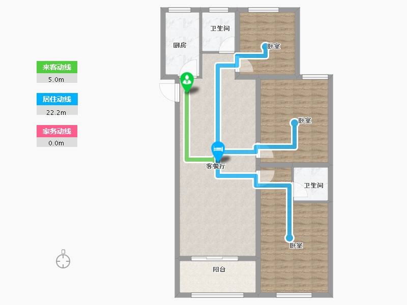 山东省-菏泽市-齐鲤万家新城-104.36-户型库-动静线