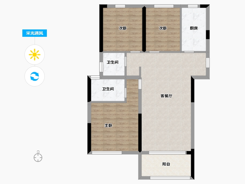 江西省-南昌市-保利锦悦-86.00-户型库-采光通风