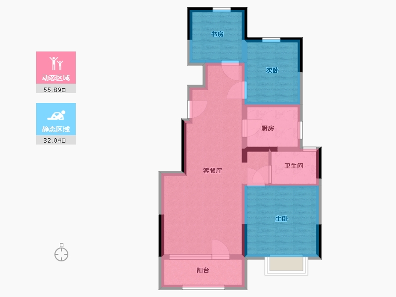 山东省-青岛市-金科世茂集美云锦-78.01-户型库-动静分区