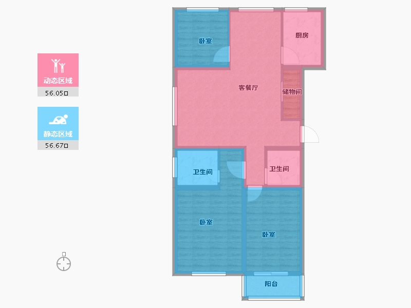 山东省-菏泽市-圣泽中华世纪城-101.00-户型库-动静分区