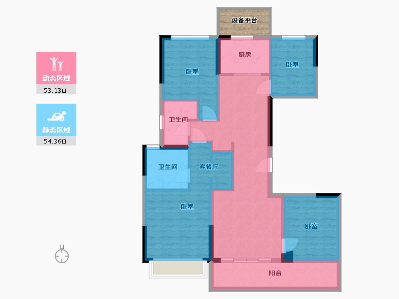 浙江省-宁波市-中交阳光城·春风景里-98.99-户型库-动静分区