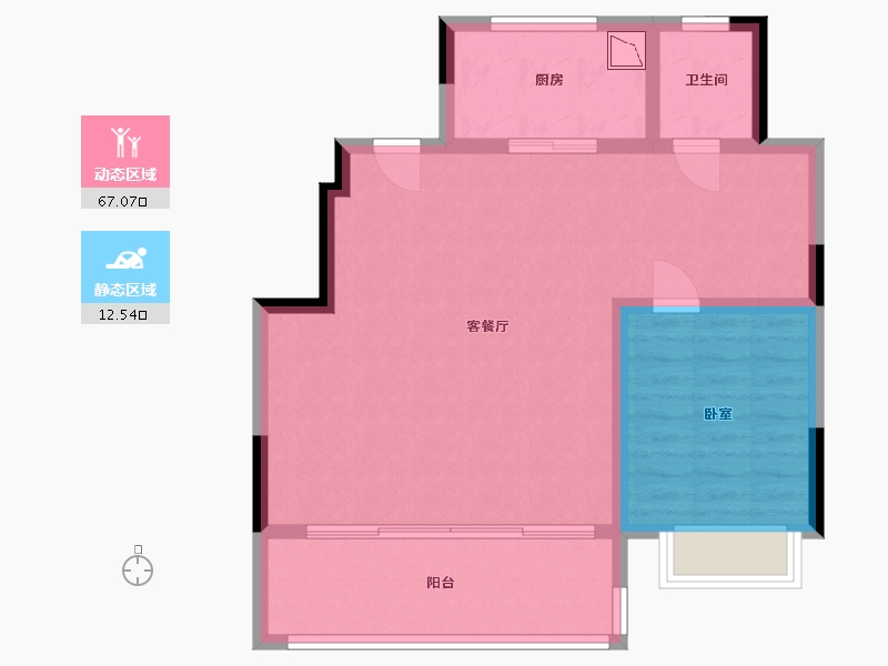 浙江省-宁波市-中交阳光城·春风景里-71.93-户型库-动静分区