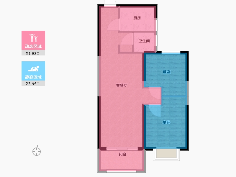 河南省-郑州市-亚星环翠居-68.18-户型库-动静分区