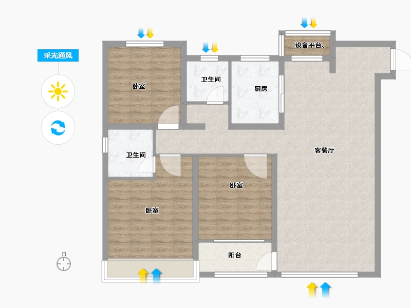 山东省-滨州市-学府名著-109.00-户型库-采光通风