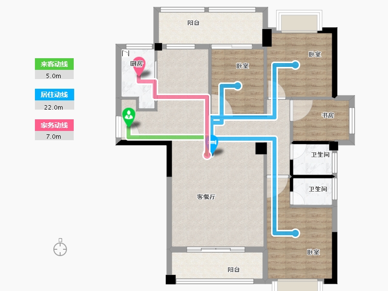 福建省-漳州市-宏都·尚城-101.00-户型库-动静线