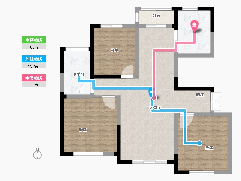 河南省-焦作市-修武建业森林-87.00-户型库-动静线