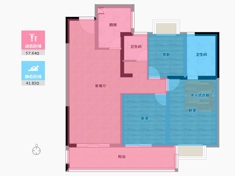 福建省-莆田市-玖玺·正荣府2期-88.00-户型库-动静分区