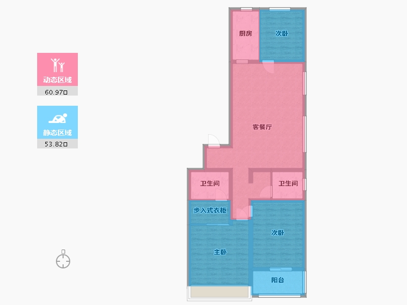 山东省-潍坊市-梧桐小院-102.41-户型库-动静分区