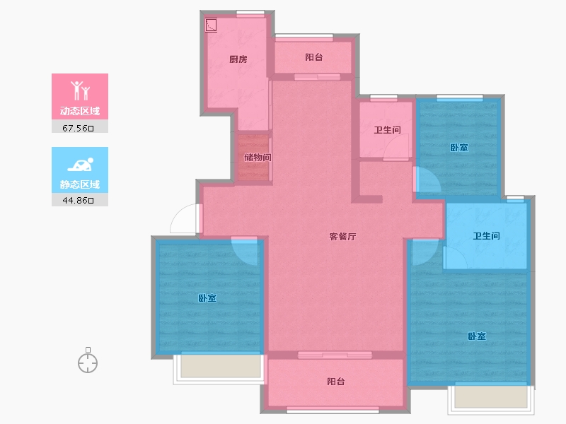 河南省-洛阳市-建业世悦府-100.00-户型库-动静分区