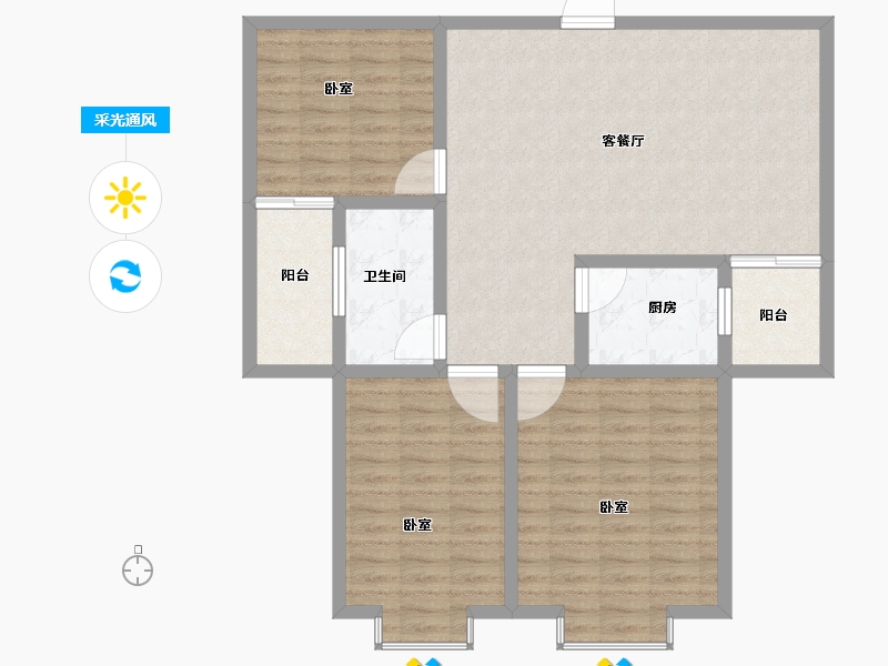 河南省-洛阳市-洛宁香泉花园-99.00-户型库-采光通风