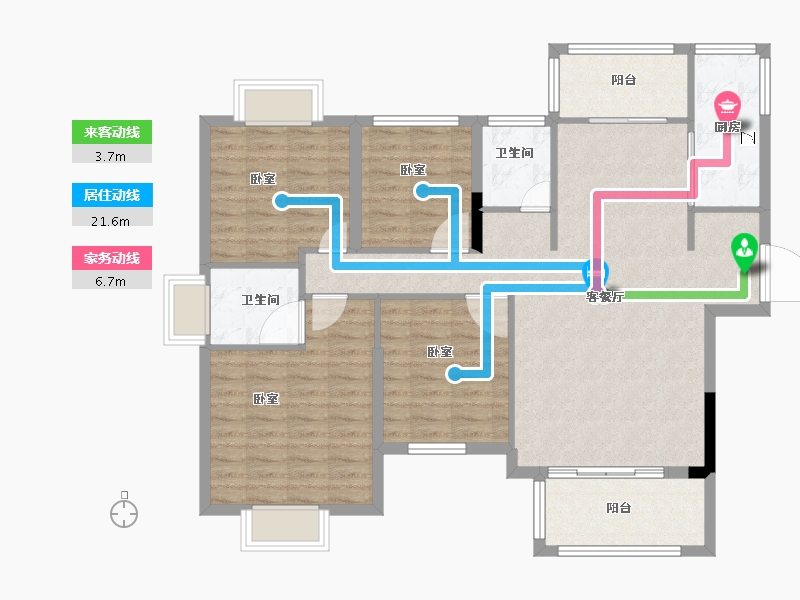 福建省-宁德市-龙威经贸广场-108.00-户型库-动静线